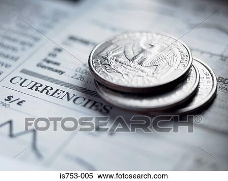 Quarters on a newspaper View Large Photo Image Stock Photography - Quarters on a newspaper. Fotosearch