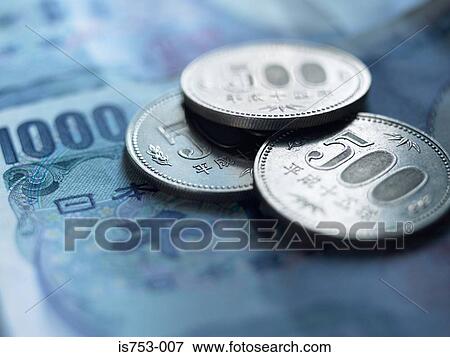 Yen coins and banknotes View Large Photo Image Stock Photo - Yen coins and banknotes. Fotosearch