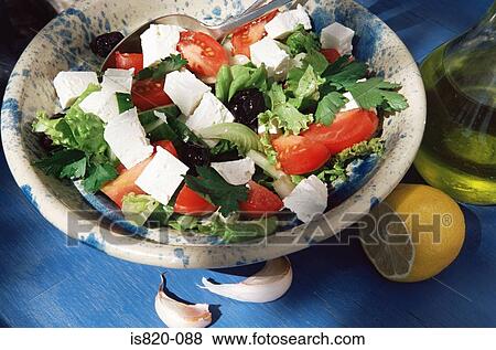 Greek salad View Large Photo Image Stock Photo - Greek salad. Fotosearch