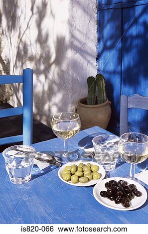 Olives on a table View Large Photo Image Stock Photograph - Olives on a table. Fotosearch