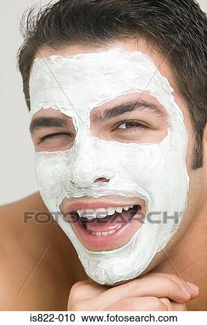 Man with a face mask View Large Photo Image Stock Image - Man with a face mask. Fotosearch