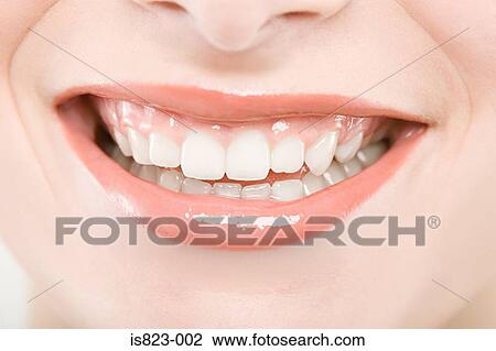 A womans smiling mouth View Large Photo Image Stock Image - A womans smiling mouth. Fotosearch