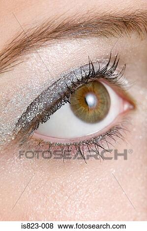 Close-up of a womans eye View Large Photo Image Stock Photo - Close-up of a womans eye. Fotosearch