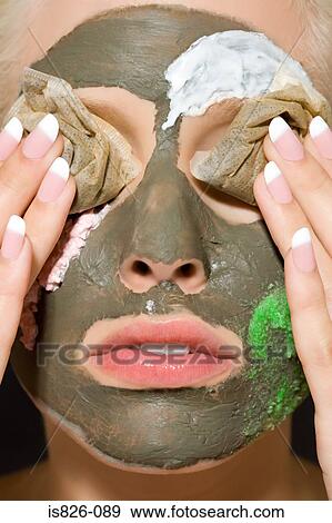 Woman having facial View Large Photo Image Stock Photo - Woman having facial. Fotosearch