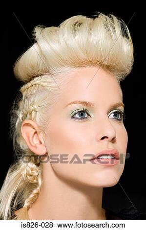 Woman with quiff View Large Photo Image Stock Photo - Woman with quiff. Fotosearch