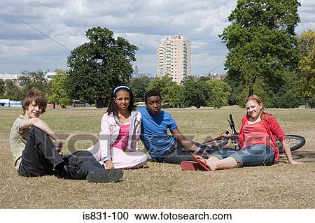 Teenagers in the park View Large Photo Image Stock Image - Teenagers in the park. Fotosearch