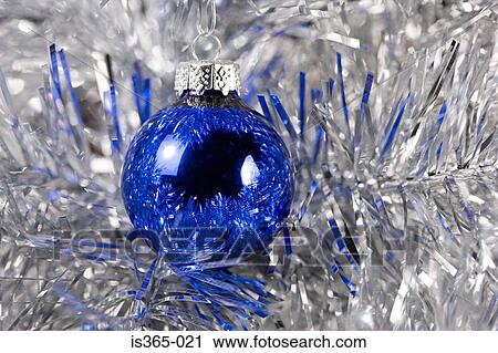 Stock Image - Blue bauble. Fotosearch