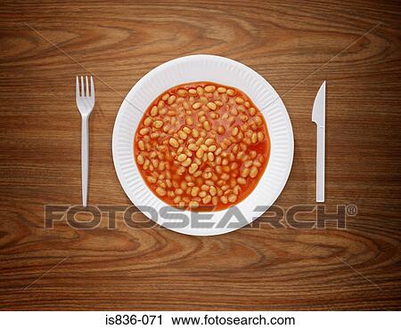 Stock Image - Plate full of beans. Fotosearch