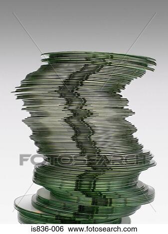 Stock Photograph - Stack of compact discs. Fotosearch