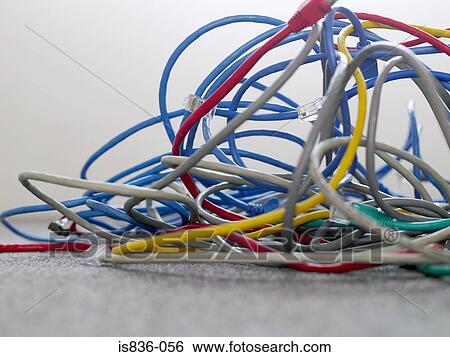 Tangled cables View Large Photo Image Stock Photograph - Tangled cables. Fotosearch