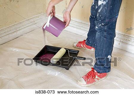 Person pouring paint View Large Photo Image Stock Image - Person pouring paint. Fotosearch