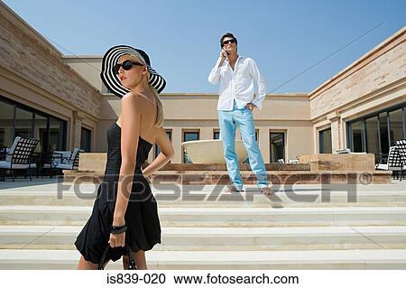 Stylish woman and man View Large Photo Image Stock Image - Stylish woman and man. Fotosearch