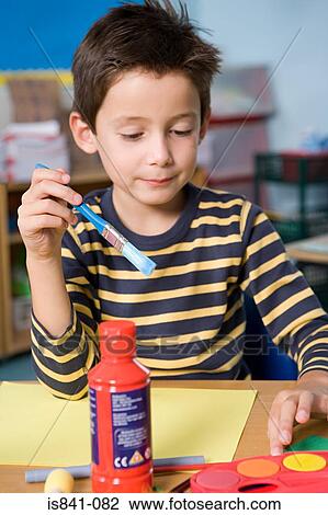 Boy painting View Large Photo Image Stock Image - Boy painting. Fotosearch