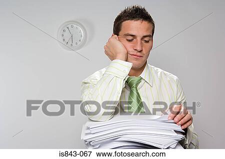 Bored businessman View Large Photo Image Stock Photo - Bored businessman. Fotosearch