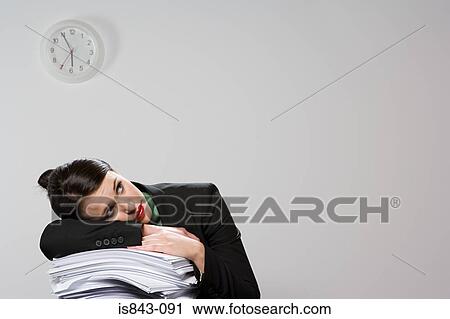 Bored businesswoman View Large Photo Image Stock Image - Bored businesswoman. Fotosearch