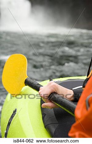 Kayaker on river View Large Photo Image Stock Image - Kayaker on river. Fotosearch