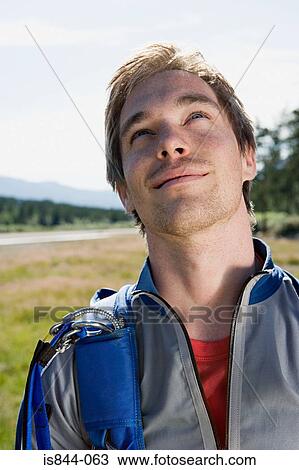 Stock Image - Male parachutist. Fotosearch