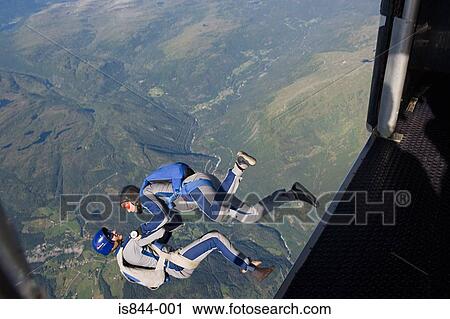 Two men skydiving View Large Photo Image Stock Image - Two men skydiving. Fotosearch