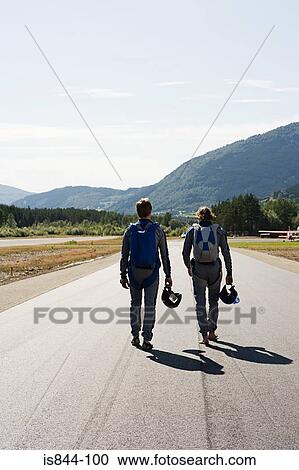 Stock Image - Two parachutists. Fotosearch