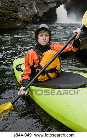 Young female kayaker View Large Photo Image Stock Photo - Young female kayaker. Fotosearch
