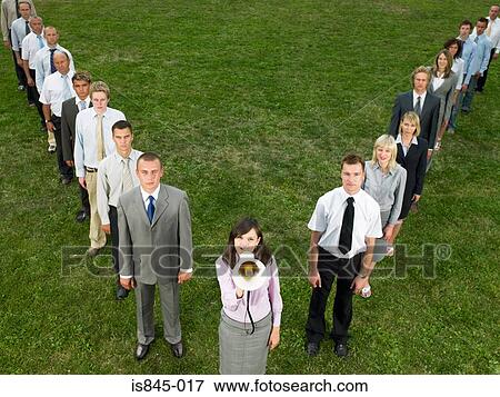 Stock Photo - Businesspeople in a row. Fotosearch