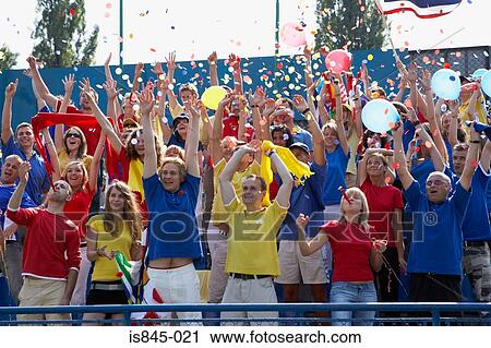 Stock Image - Crowd cheering. Fotosearch