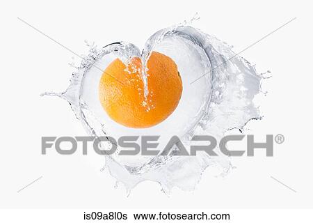 Orange splashing in liquid View Large Photo Image Stock Photograph - Orange splashing in liquid. Fotosearch