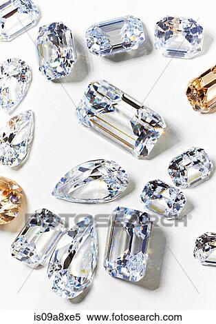 Stock Photography - Cubic zirconium made to look like diamonds. Fotosearch