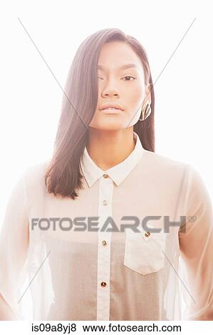 Model looking at camera View Large Photo Image Stock Photo - Model looking at camera. Fotosearch