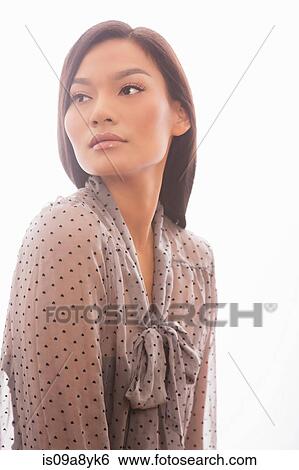 Stock Photograph - Model looking away from camera. Fotosearch