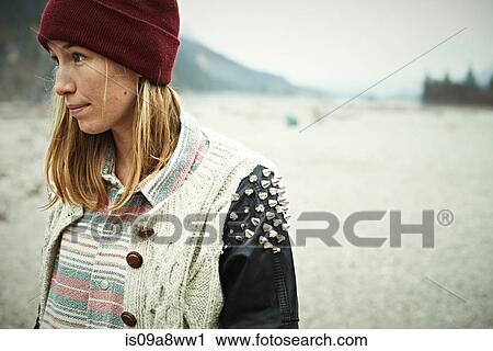Portrait of woman in remote setting View Large Photo Image Stock Image - Portrait of woman in remote setting. Fotosearch