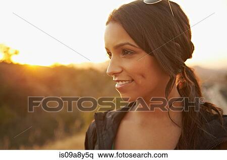 Stock Photography - Woman with dimpled smile. Fotosearch