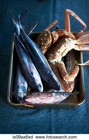 Fresh fish and crab for traditional Japanese dish View Large Photo Image Stock Image - Fresh fish and crab for traditional Japanese dish. Fotosearch