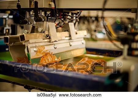 Screen print machine spreading ink on frame View Large Photo Image Stock Image - Screen print machine spreading ink on frame. Fotosearch