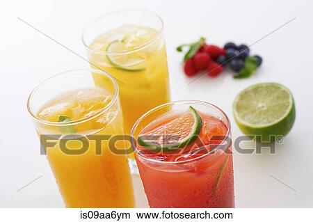 Still life with fresh fruit drinks View Large Photo Image Picture - Still life with fresh fruit drinks. Fotosearch