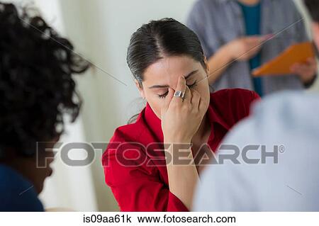 Stressed female office worker View Large Photo Image Stock Image - Stressed female office worker. Fotosearch