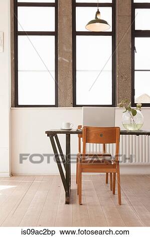 Apartment interior with table and chairs View Large Photo Image Stock Photography - Apartment interior with table and chairs. Fotosearch