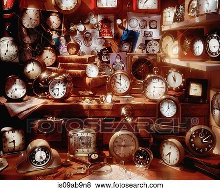 Assortment of clocks View Large Photo Image Stock Photo - Assortment of clocks. Fotosearch