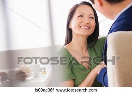 Stock Image - Mature couple at home. Fotosearch