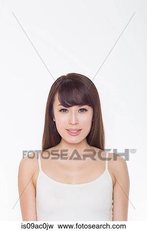 Portrait of woman smiling View Large Photo Image Stock Photo - Portrait of woman smiling. Fotosearch