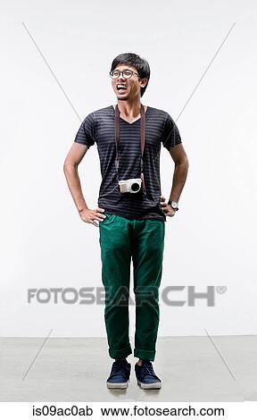 Stock Image - Portrait of young man. Fotosearch