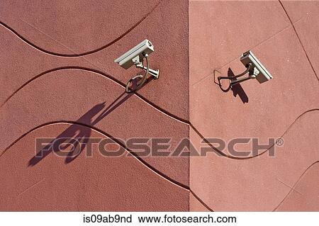 Security cameras on building exterior View Large Photo Image Stock Image - Security cameras on building exterior. Fotosearch