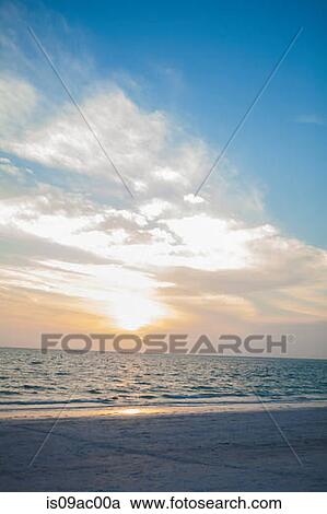 Sunset over sea, Clearwater, Florida, United States View Large Photo Image Stock Image - Sunset over sea, Clearwater, Florida, United States. Fotosearch