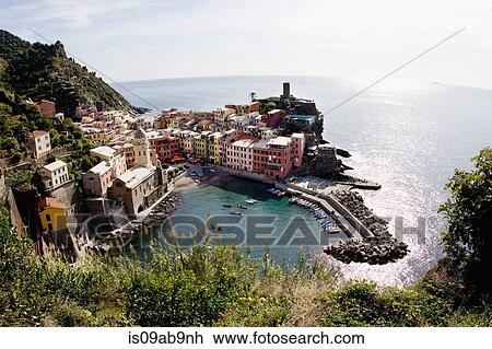 Stock Image - Vernazza, Cinque Terre, Italy. Fotosearch