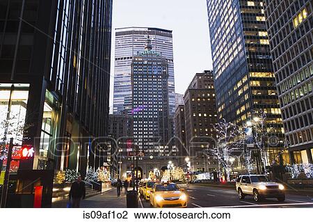 Stock Image - Met Life building and Park Avenue, New York, USA. Fotosearch