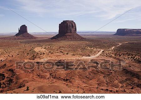 Stock Image - Monument Valley Tribal Park, Navajo, Arizona, USA. Fotosearch