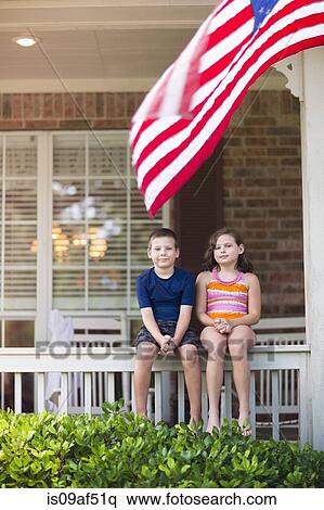 Brother and sister sitting on porch View Large Photo Image Stock Photography - Brother and sister sitting on porch. Fotosearch
