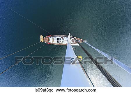 Overhead view of sailing yacht, San Diego, California, USA View Large Photo Image Stock Image - Overhead view of sailing yacht, San Diego, California, USA. Fotosearch