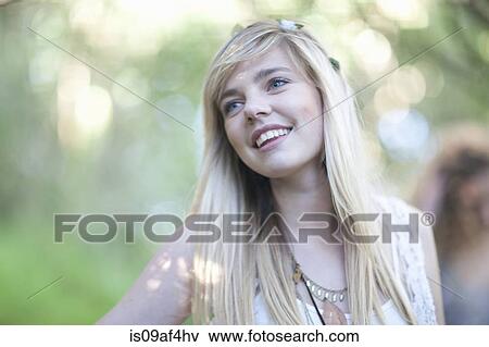 Portrait of teenage girls enjoying woodland View Large Photo Image Stock Photo - Portrait of teenage girls enjoying woodland. Fotosearch