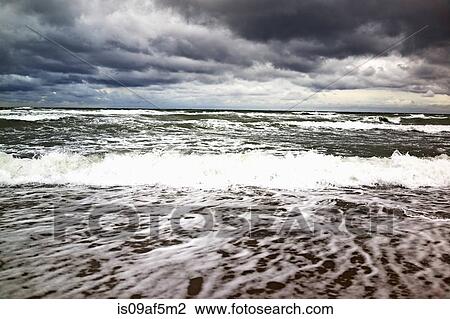 Stormy sea and sky View Large Photo Image Stock Image - Stormy sea and sky. Fotosearch